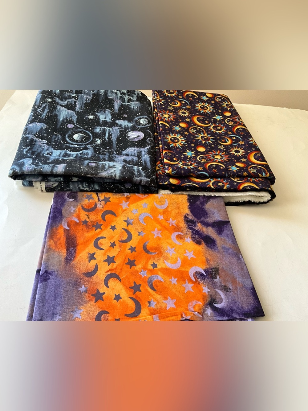 Quilting Sewing Crafts Material Lot Hoffman Fabric Celestials Moon Sun Stars
